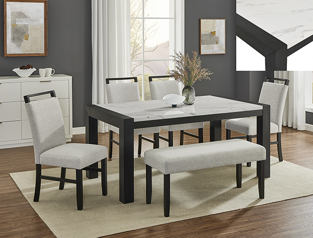 JULES FAUX MARBLE DINING GROUP