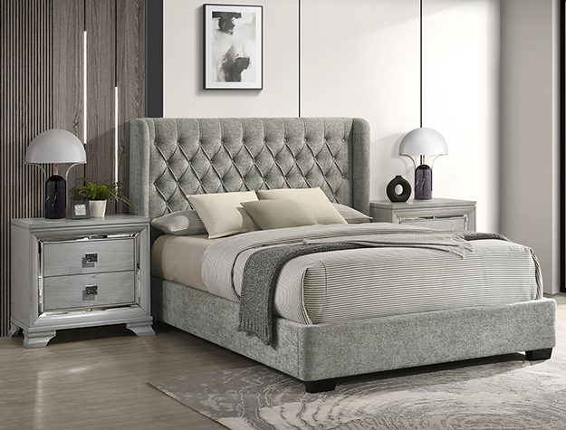 DAPHNE BED LIGHT GREY