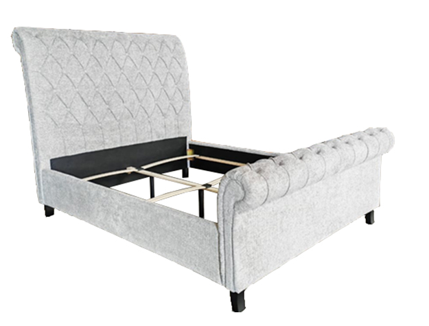 KATE PLATFORM BED L.GREY TWEED
