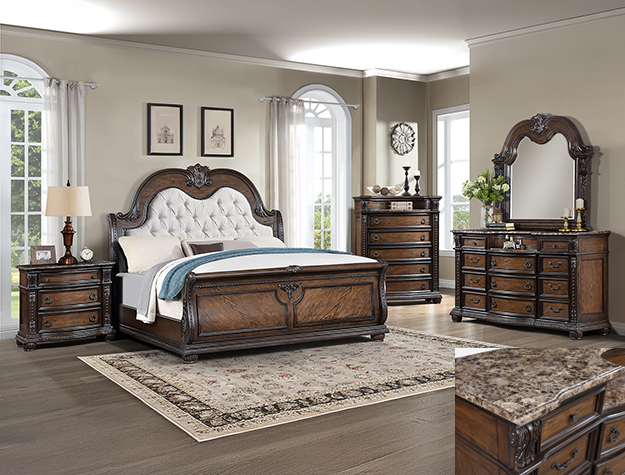 STANLEY BEDROOM GROUP -COFFEE BROWN