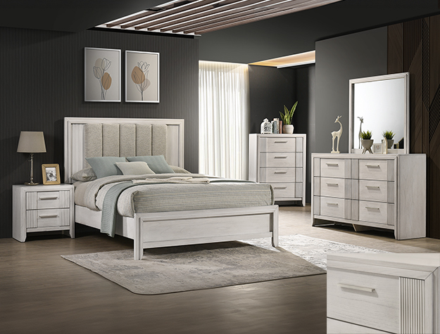 CARLTON BEDROOM GROUP WHITE