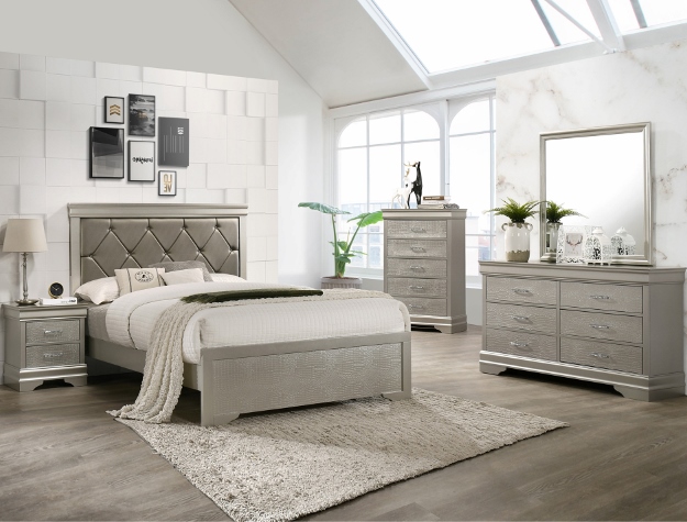 AMALIA BEDROOM GROUP SILVER