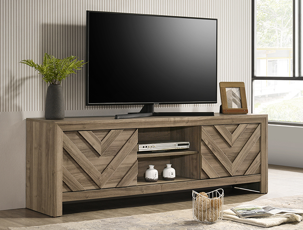 VALOR TV STAND-LIGHT BROWN