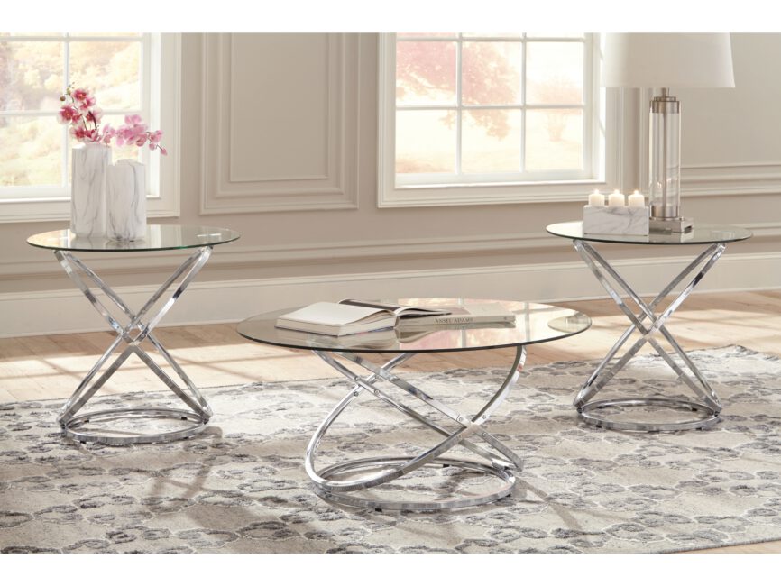 3 PIECE COFFE TABLE GLASS SET